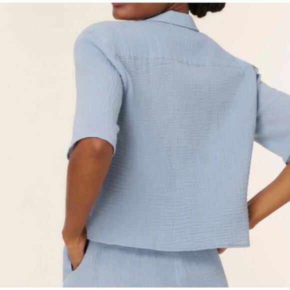 NWT Andie The Margarita Button-Up Size XL Mist Blue - Picture 4 of 7